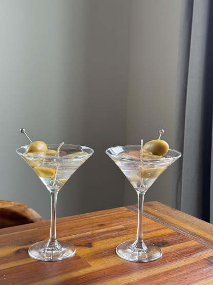 Dirty Martini Candle: Gel Wax with Beeswax Olive | 8 oz | USA