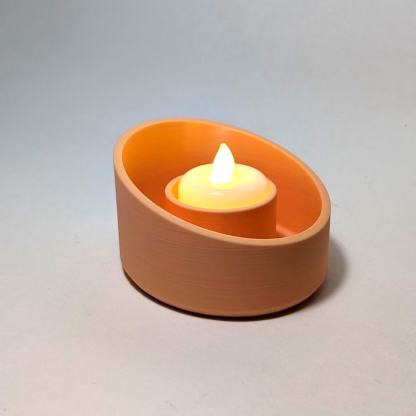 Modern Asymmetrical Candle Holder – Sculptural Glow, Minimalist Form