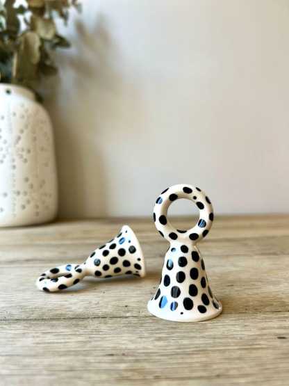 Ceramic Bell Candle Snuffer: Handmade Christmas Candle Extinguisher