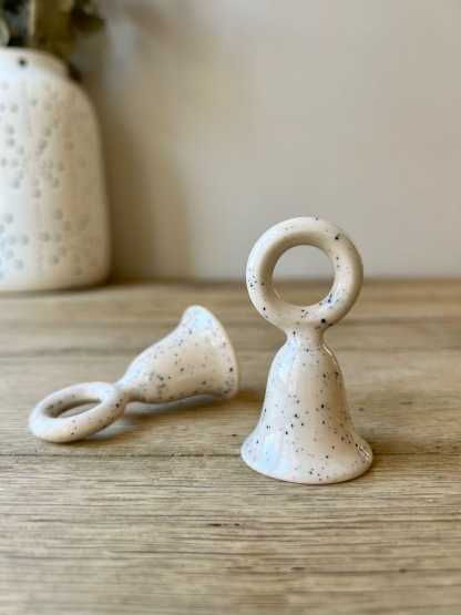 Ceramic Bell Candle Snuffer: Handmade Christmas Candle Extinguisher