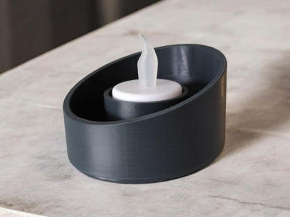 Modern Asymmetrical Candle Holder – Sculptural Glow, Minimalist Form