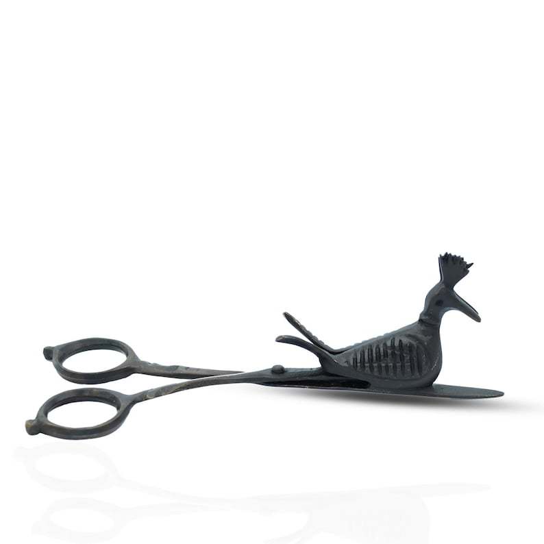 Vintage Brass Rooster Candle Snuffer Scissors – Antique Gas Lamp Extinguisher & Decorative Fire Safety Tool