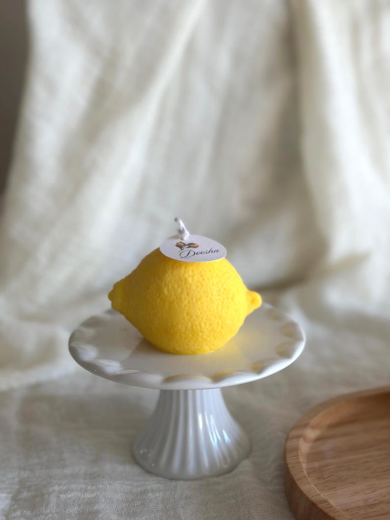 Handmade Candles Lemon shaped candles Wedding Essentials Olive wax candles Aesthetic candles Birthday favors Party Favors Customised candles
