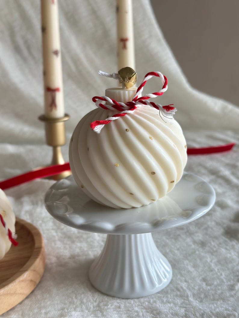 Candles for Christmas Handmade Soy Wax Ornament Candle - Christmas Holiday Decor