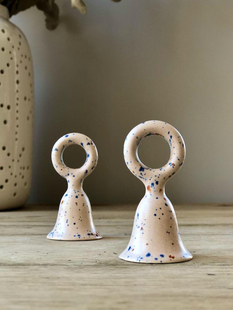 Ceramic Bell Candle Snuffer: Handmade Christmas Candle Extinguisher