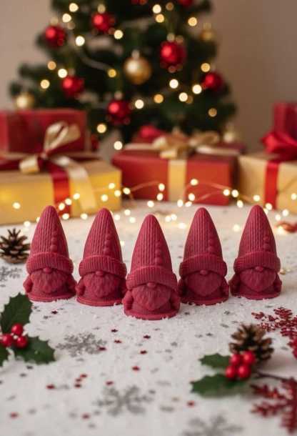 Christmas Gnome Wax Melts: Soy Olive Wax, Holiday Home Fragrance