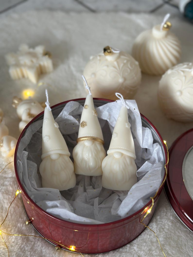 Candles for Christmas Handmade Soy Wax Ornament Candle - Christmas Holiday Decor