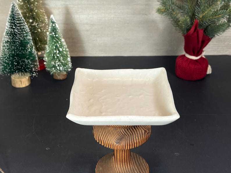 Vance Kitira Ceramic Square Dish, Candle Tray