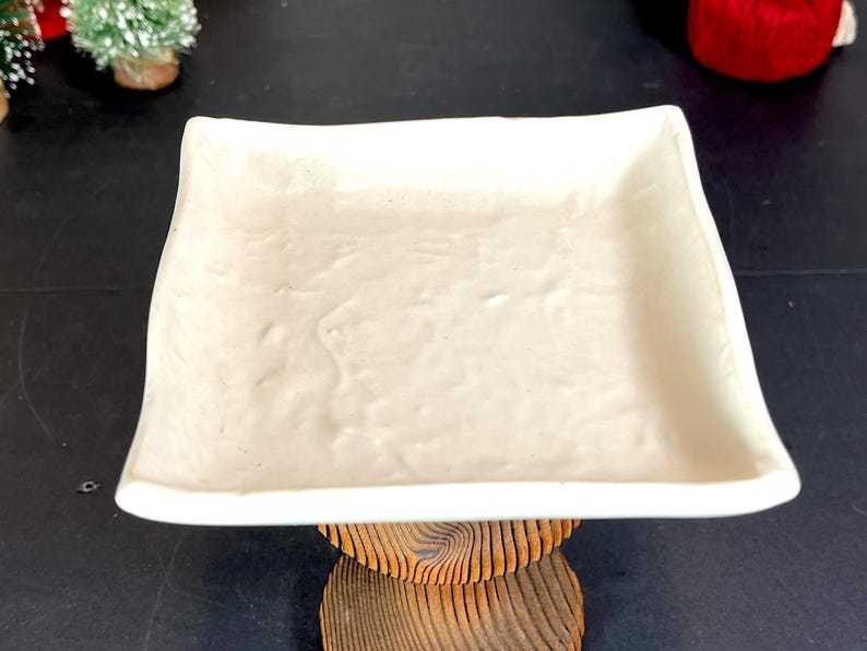 Vance Kitira Ceramic Square Dish, Candle Tray