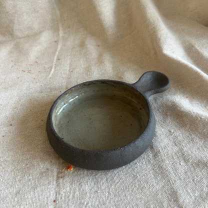 Made to order - Handmade Ceramic Candle Holder with Handle, Rustic Tealight Holder, Wabi Sabi Candle Dish, Minimalist Home Decor