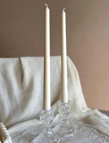 Handmade Taper Candles: Red Bow & Floral Christmas Decor