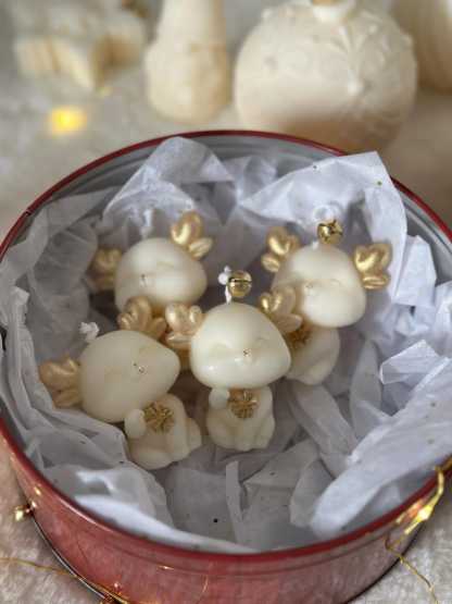 Gold Reindeer Candle,Christmas Gift, Winter Home Decor, Handmade Soy wax