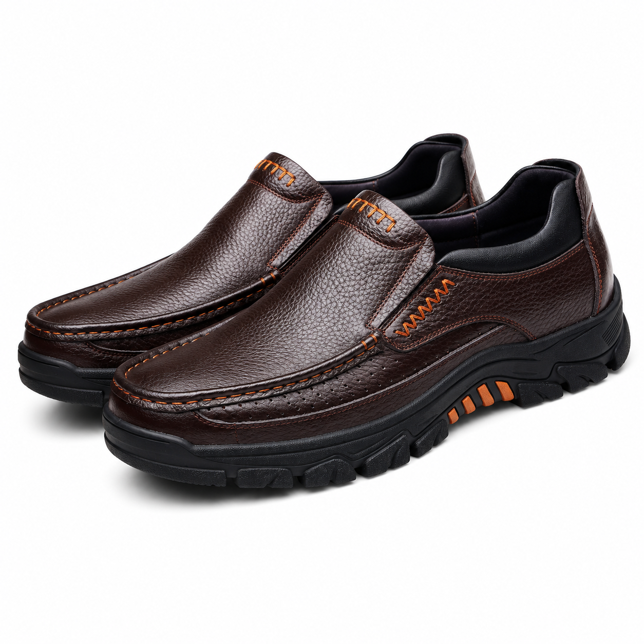 ⏰Limited Time Offer--50% OFF 🎉Men's waterproof and non-slip soft insole corrective leather shoes