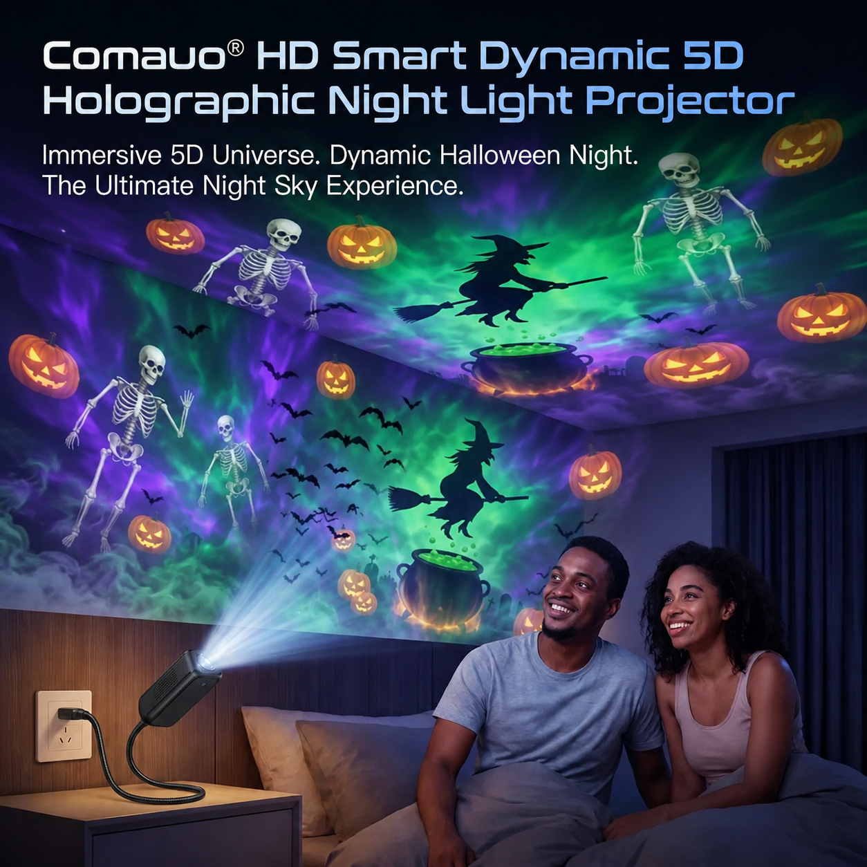 👻🦇5D Mini Dynamic Halloween Projector🎃