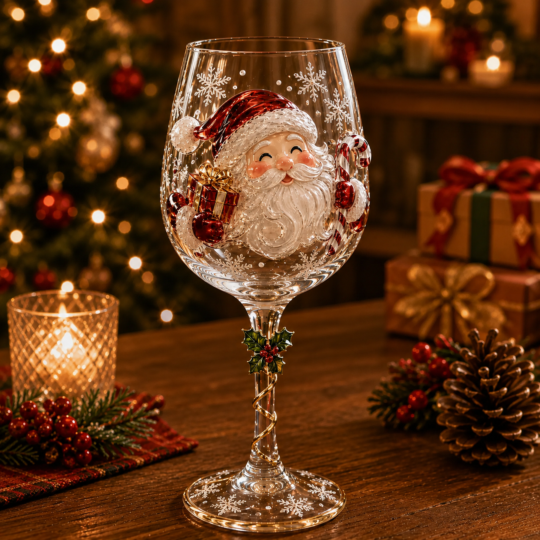 💥 Last Day 49% OFF – 🔥🎁Christmas 3D Wine Glass Collection Gift Box Set✨