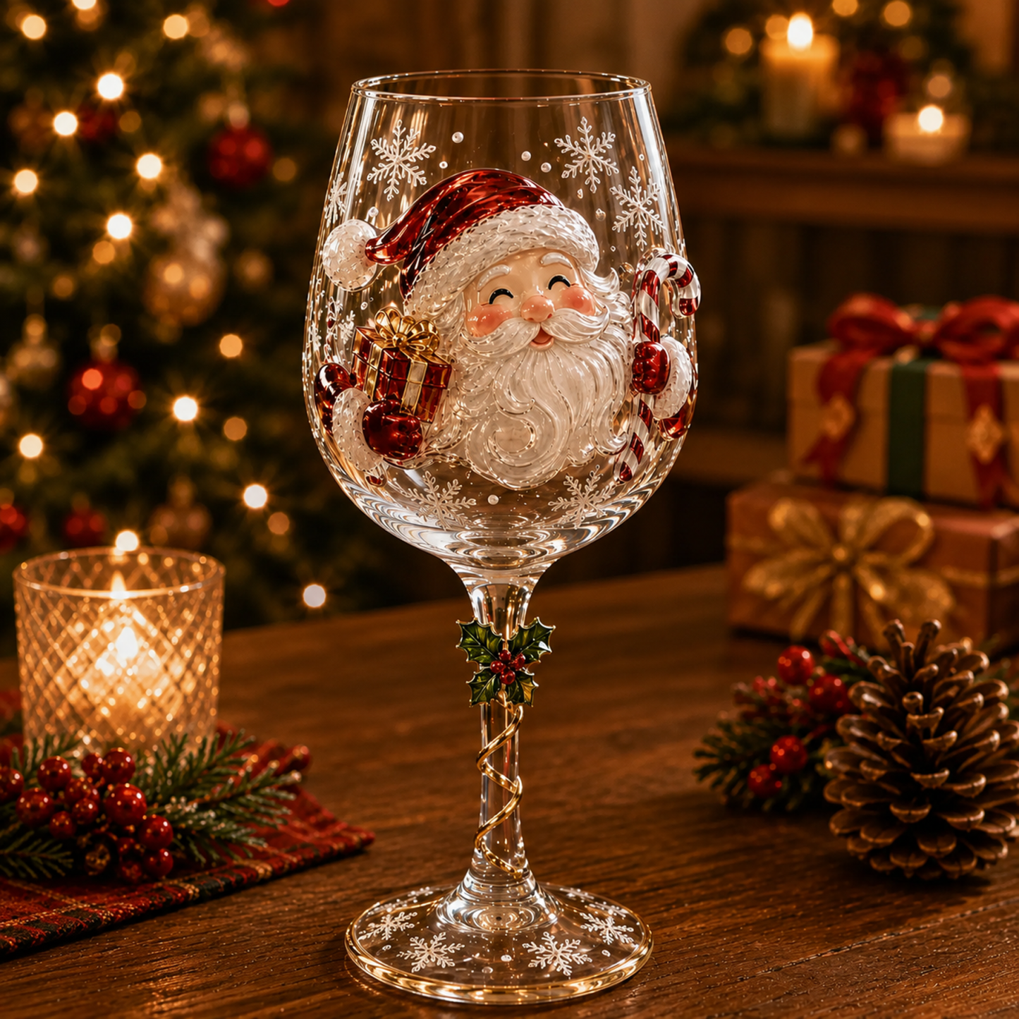 💥 Last Day 49% OFF – 🔥🎁Christmas 3D Wine Glass Collection Gift Box Set✨