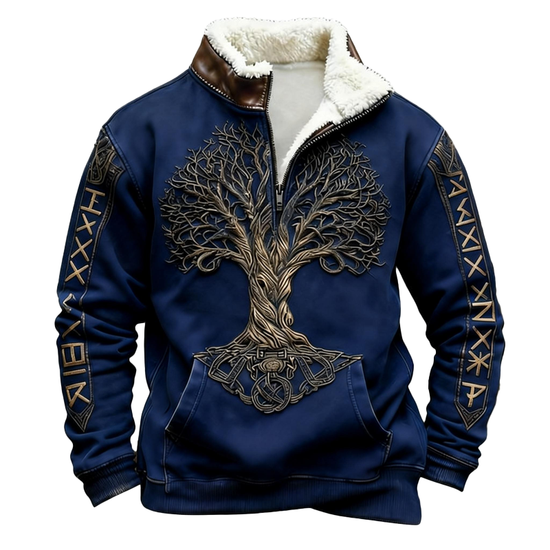 Christmas Special Offer-Men’s Vintage Western Wool Zip Pullover