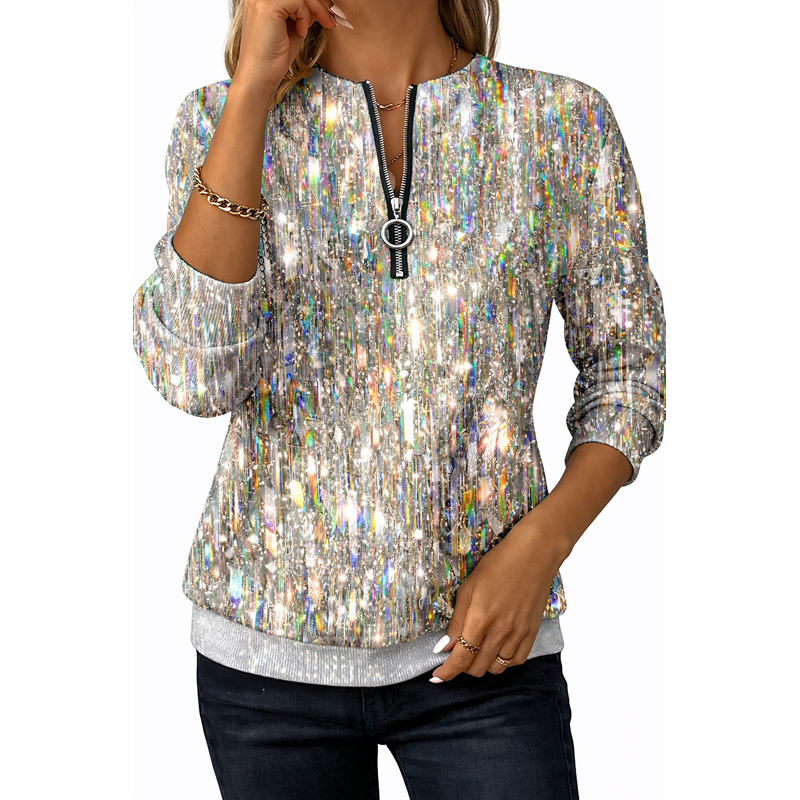 🎄Clearance Sale🔥Women's new half-zip sweatshirt