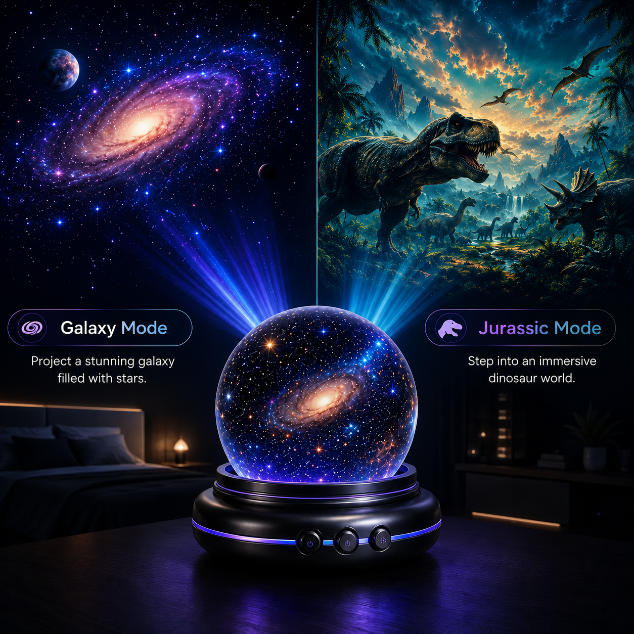 🌌5D Mini Galaxy Star Projector