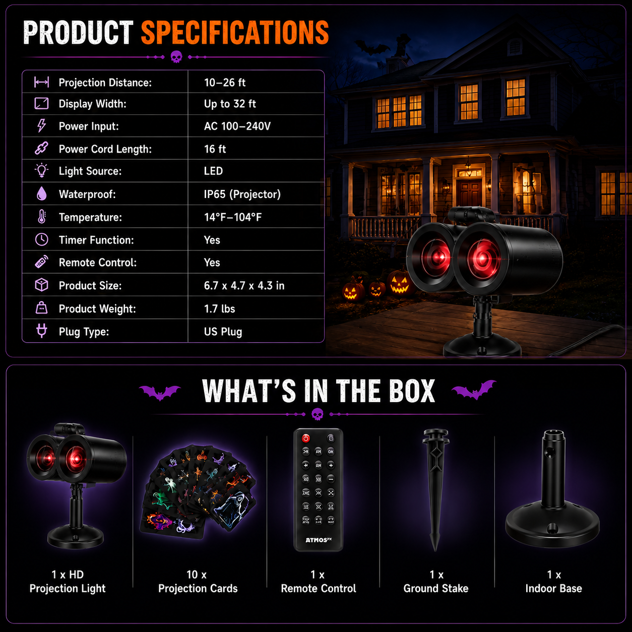 🎃5D High-Definition Halloween Projector