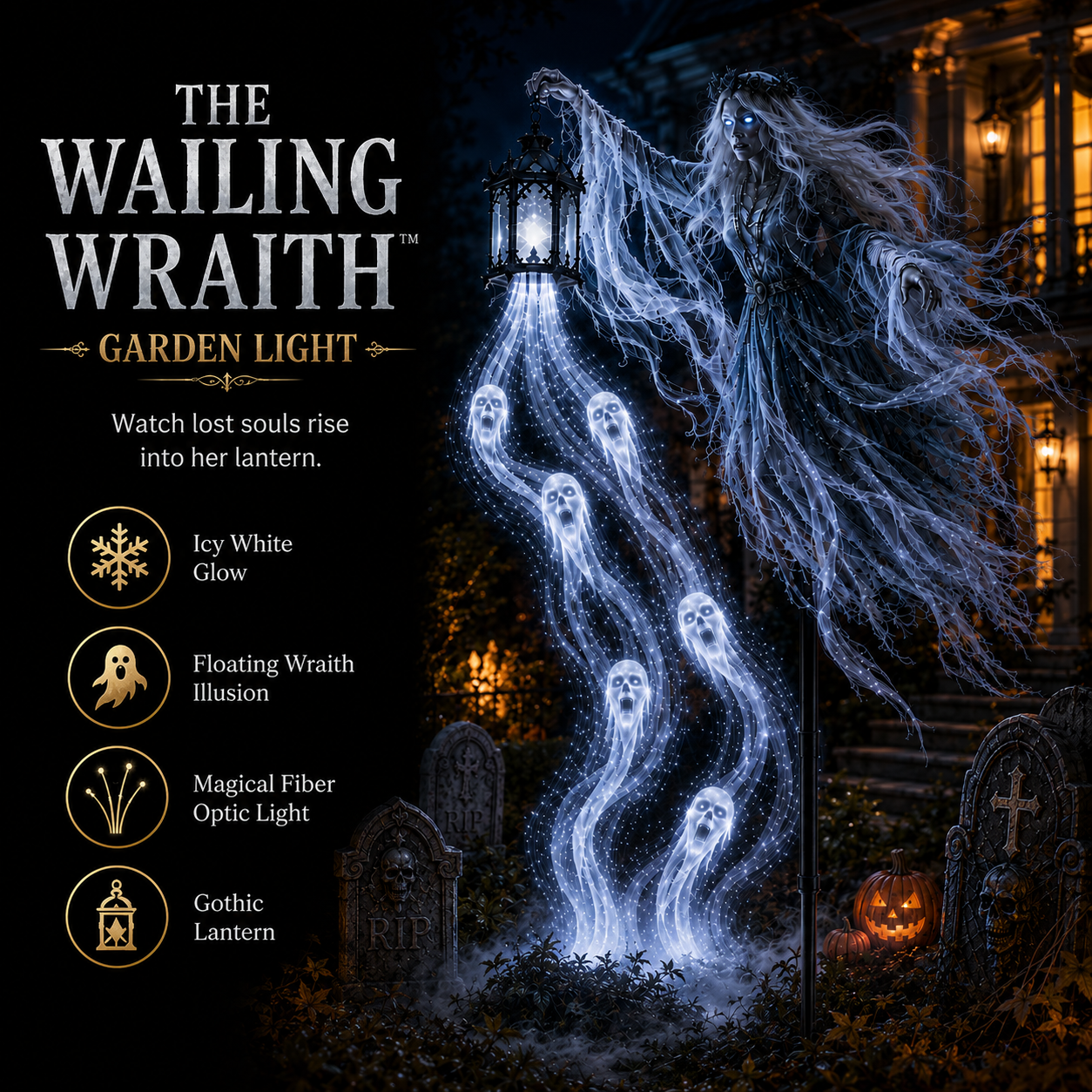 🎁Today 50% OFF🎁💀Halloween Soul Harvester Animated Garden Light