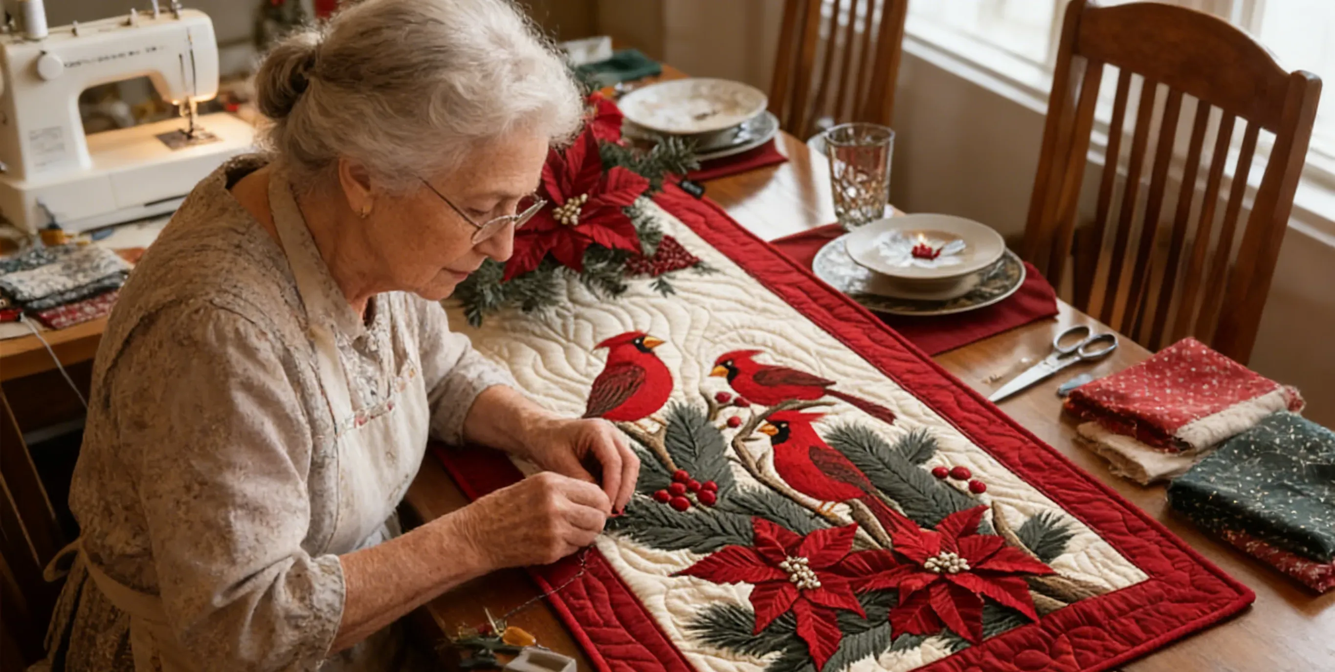 Quilted tablecloth