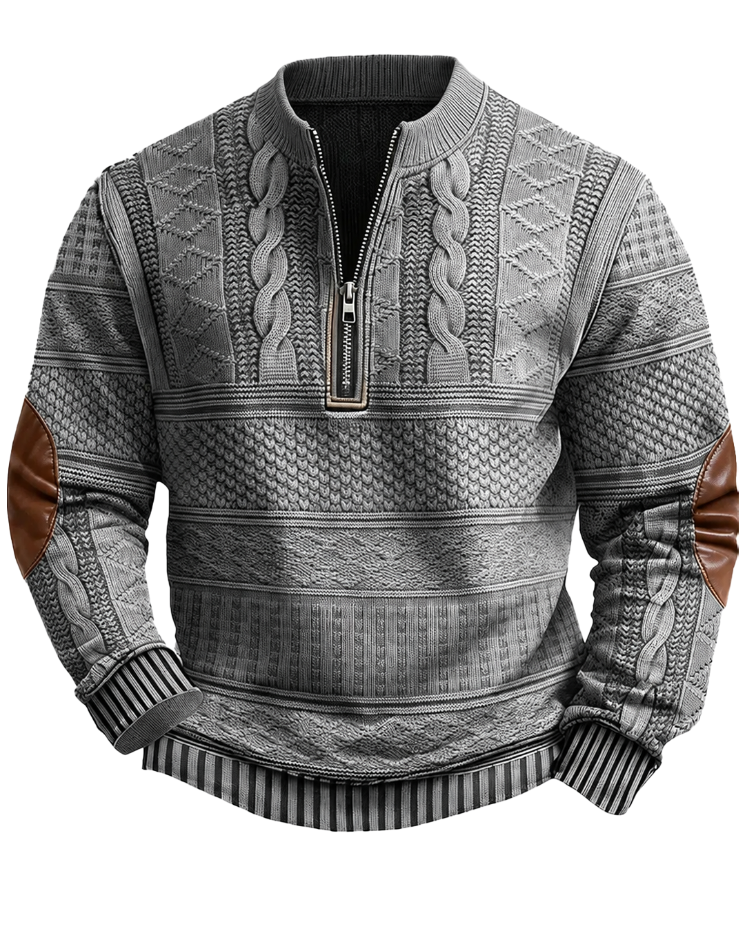 ⏰Promotion 50% OFF -Men’s Vintage Western Wool Zip Pullover