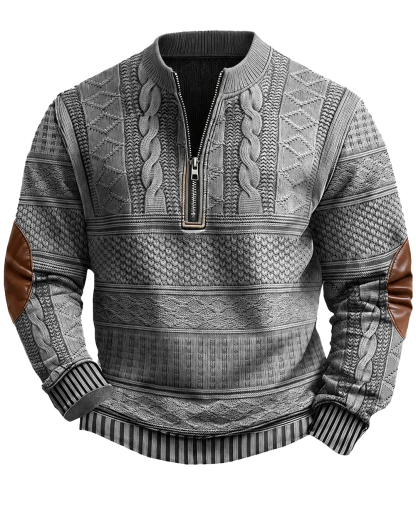⏰Promotion 50% OFF -Men’s Vintage Western Wool Zip Pullover