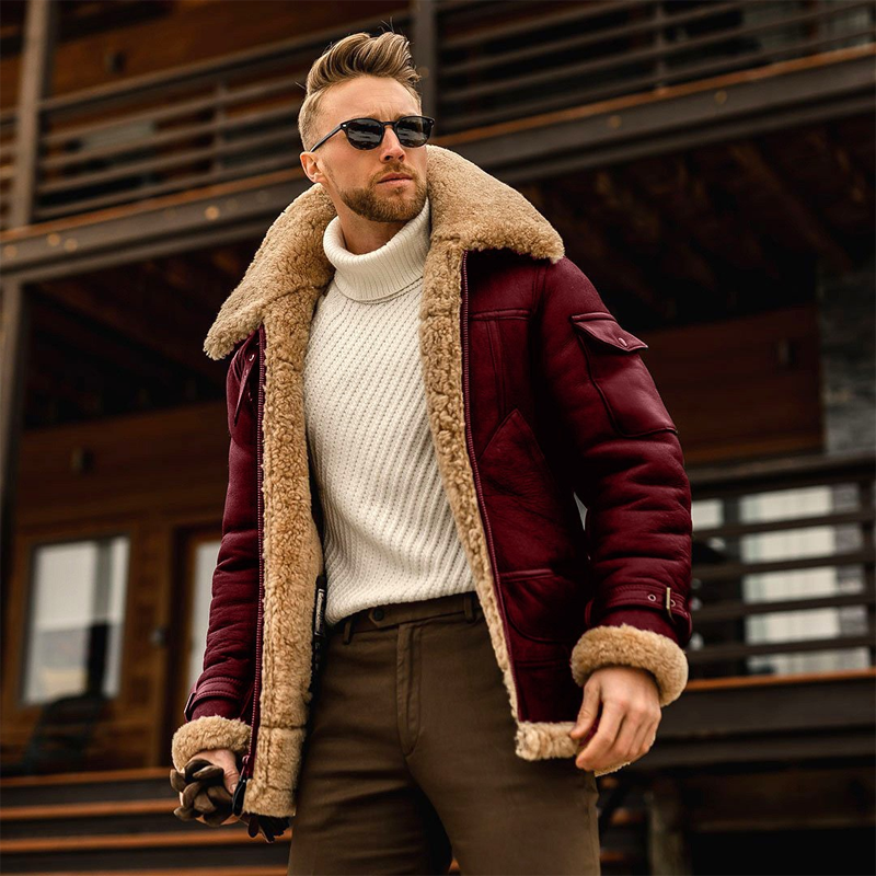 ⏰Promotion 50% OFF -Men’s Vintage Shearling Jacket