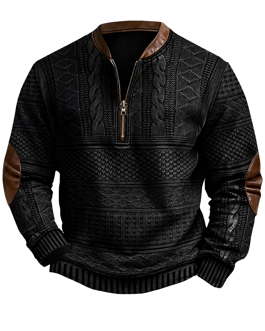 ⏰Promotion 50% OFF -Men’s Vintage Western Wool Zip Pullover