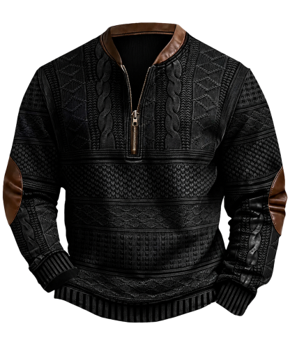⏰Promotion 50% OFF -Men’s Vintage Western Wool Zip Pullover