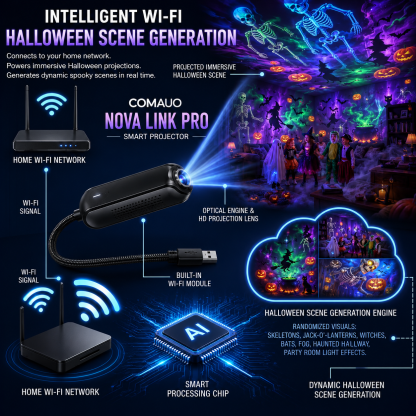 👻🦇5D Mini Dynamic Halloween Projector🎃