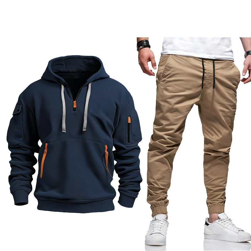 [Copy]🎅50% Off | Men's Luxury Autumn/Winter Sports Suit - Premium Fabric Hoodie + Slim Fit Trousers
