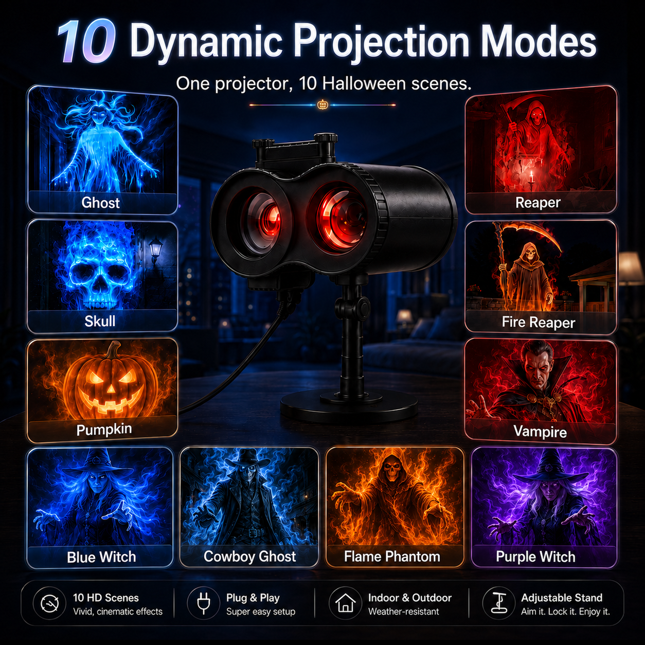 🎃5D High-Definition Halloween Projector