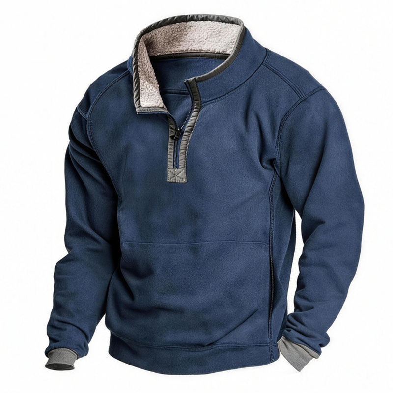 ⏰Promotion 50% OFF -Men’s Premium Sherpa Fleece Half Zip Sweatshirt