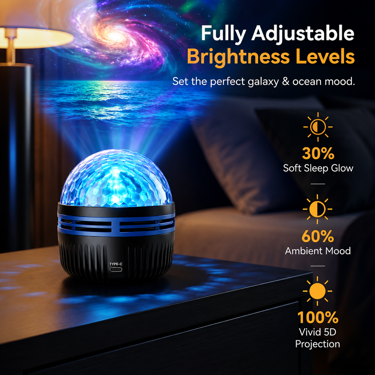 🌌5DMini Galaxy Star Projector🧸