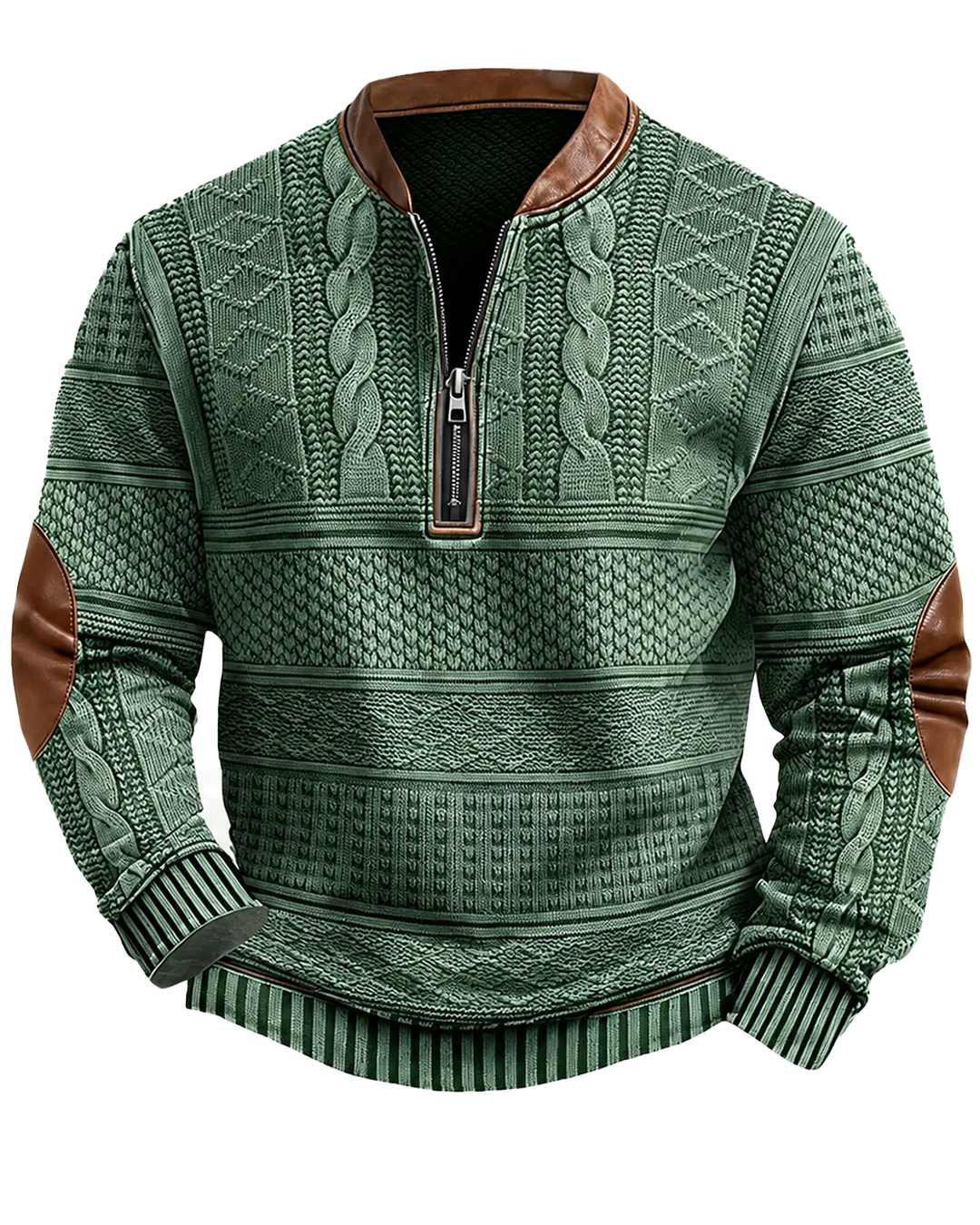 ⏰Promotion 50% OFF -Men’s Vintage Western Wool Zip Pullover