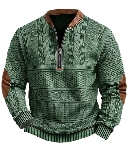 ⏰Promotion 50% OFF -Men’s Vintage Western Wool Zip Pullover