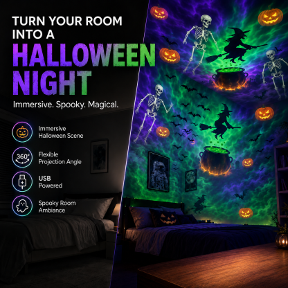 👻🦇5D Mini Dynamic Halloween Projector🎃