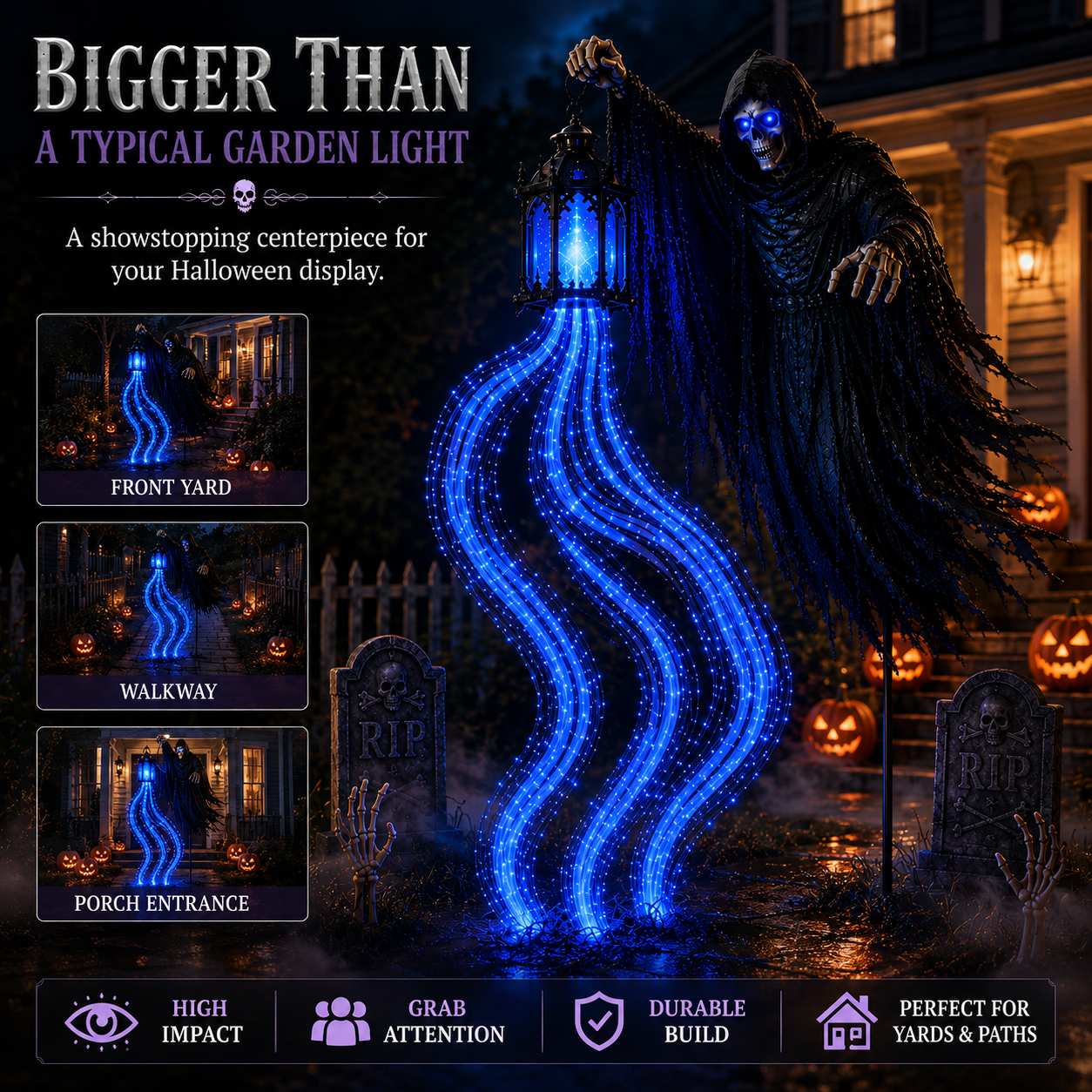 🎁Today 50% OFF🎁💀Halloween Soul Harvester Animated Garden Light