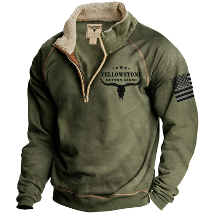 Men's Warm Comfortable Western Cowboy Vintage Sweatshirts