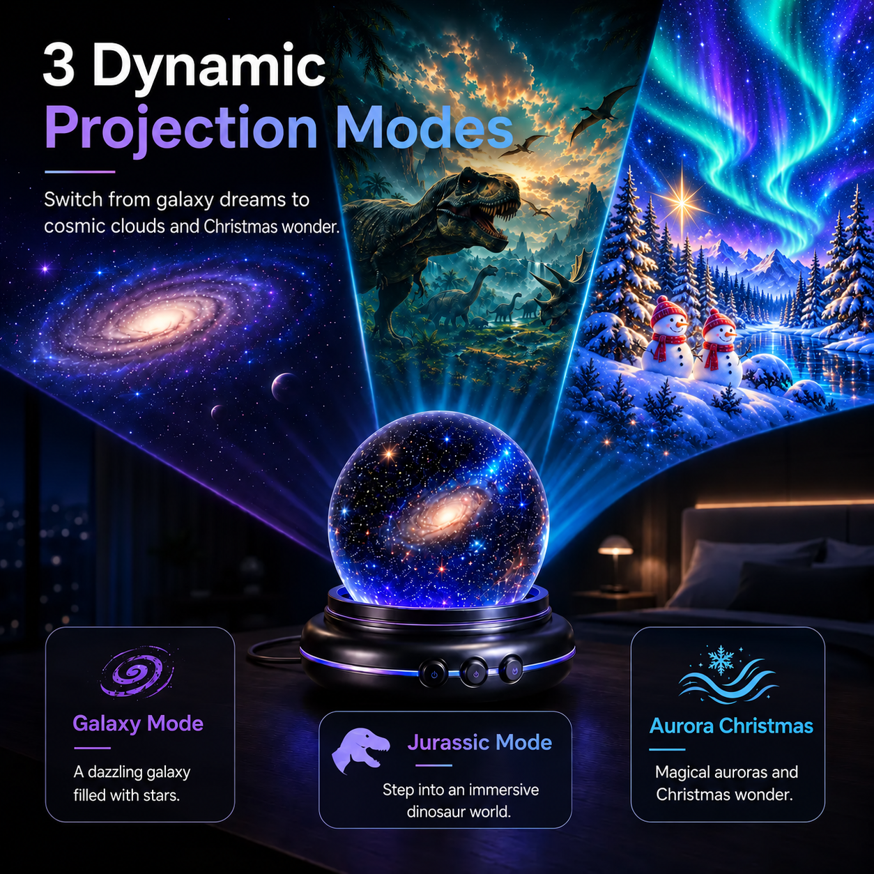 🌌5D Mini Galaxy Star Projector