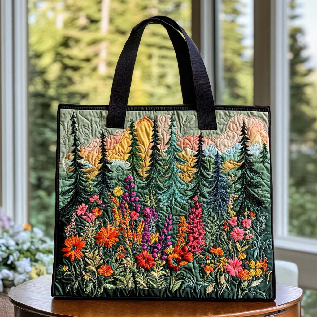 Enchanted Timber Quilted Tote Bag