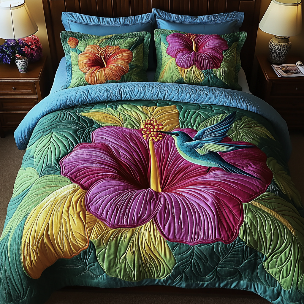 Breeze Nectar 3-Piece Quilted Bedding Set NCU0NVH603