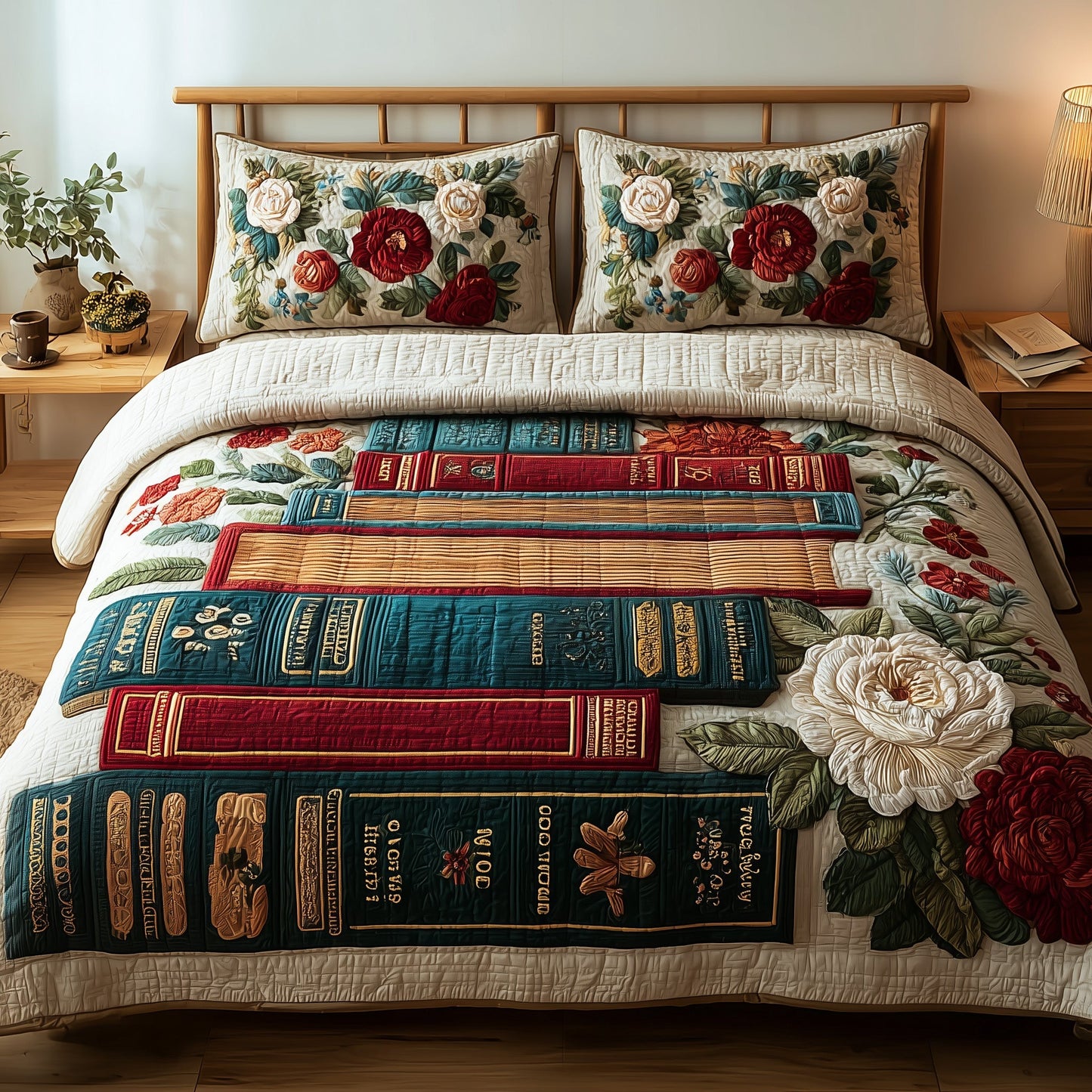 Bookish 3-Piece QuiltedBedding set GFTOTP9359