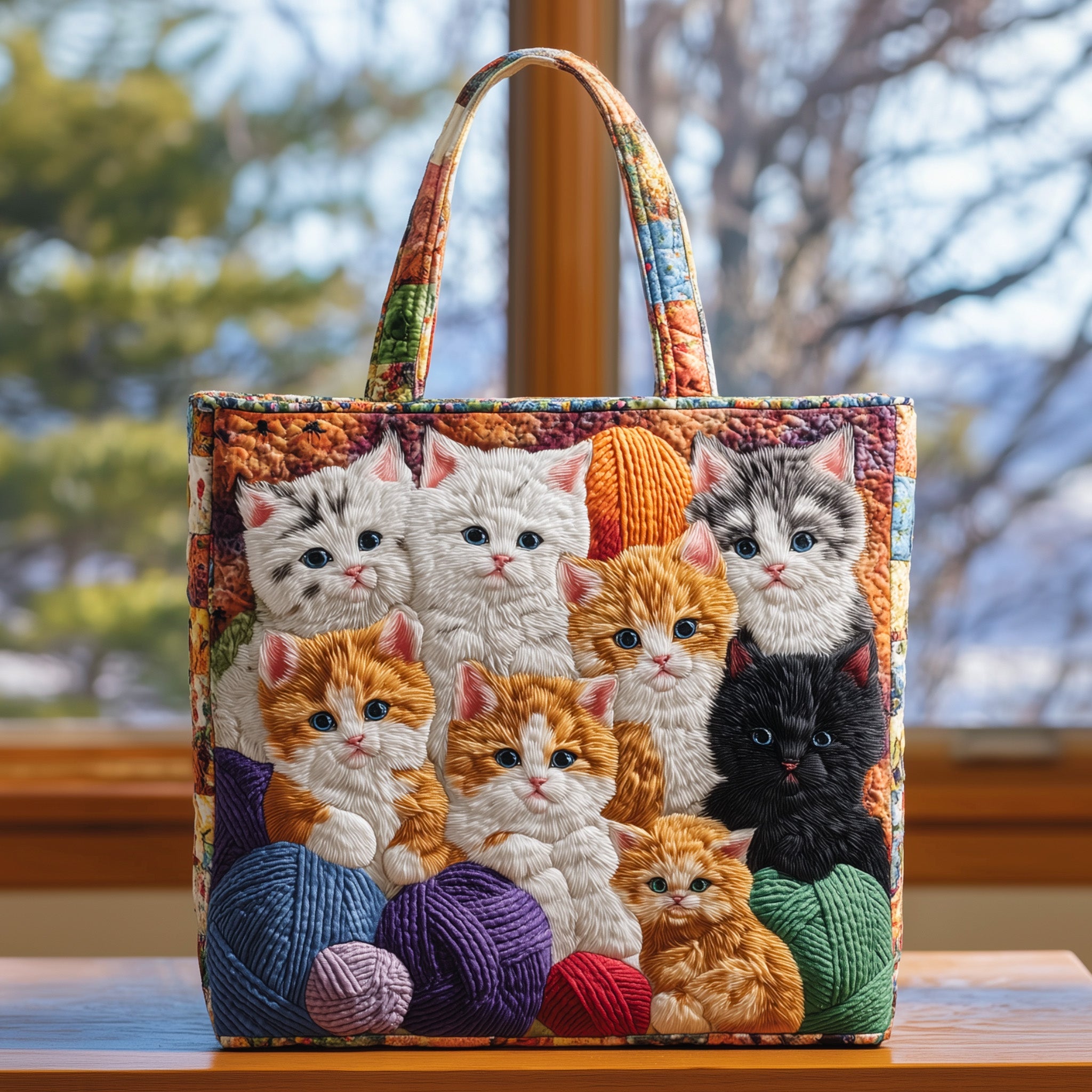 Cat Bliss Quilted Tote Bag GFTOHD9024