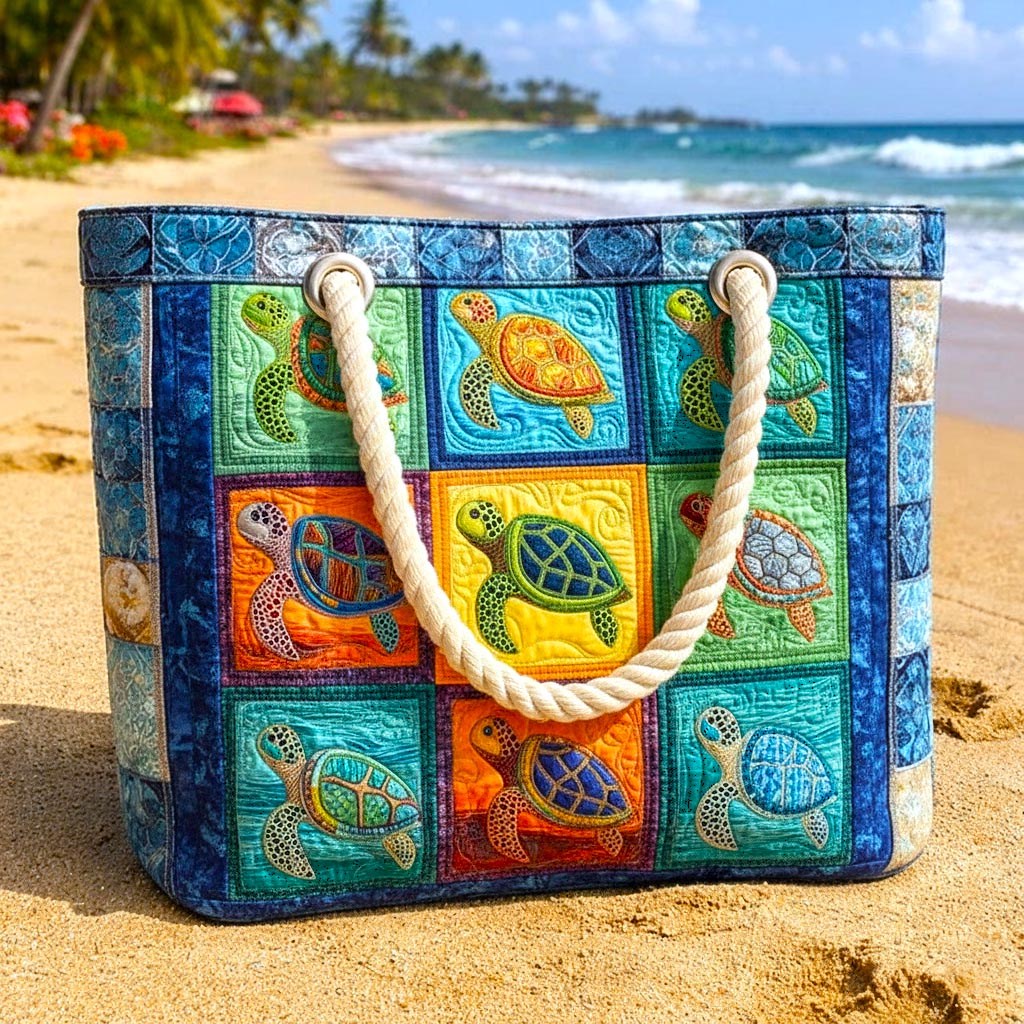 Turtle Calm Quilted Beach Bag GFTOMA9220