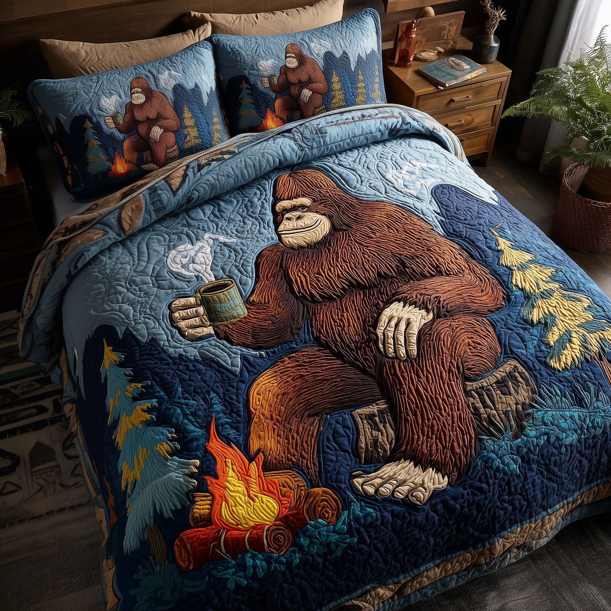 Majestic Lion 3-Piece Quilted Bedding Set GFTOTP1256