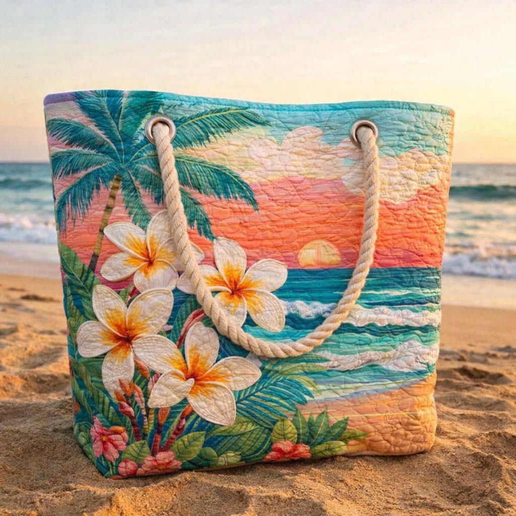 Tropical Vibe Quilted Beach Bag GFTOQA1523
