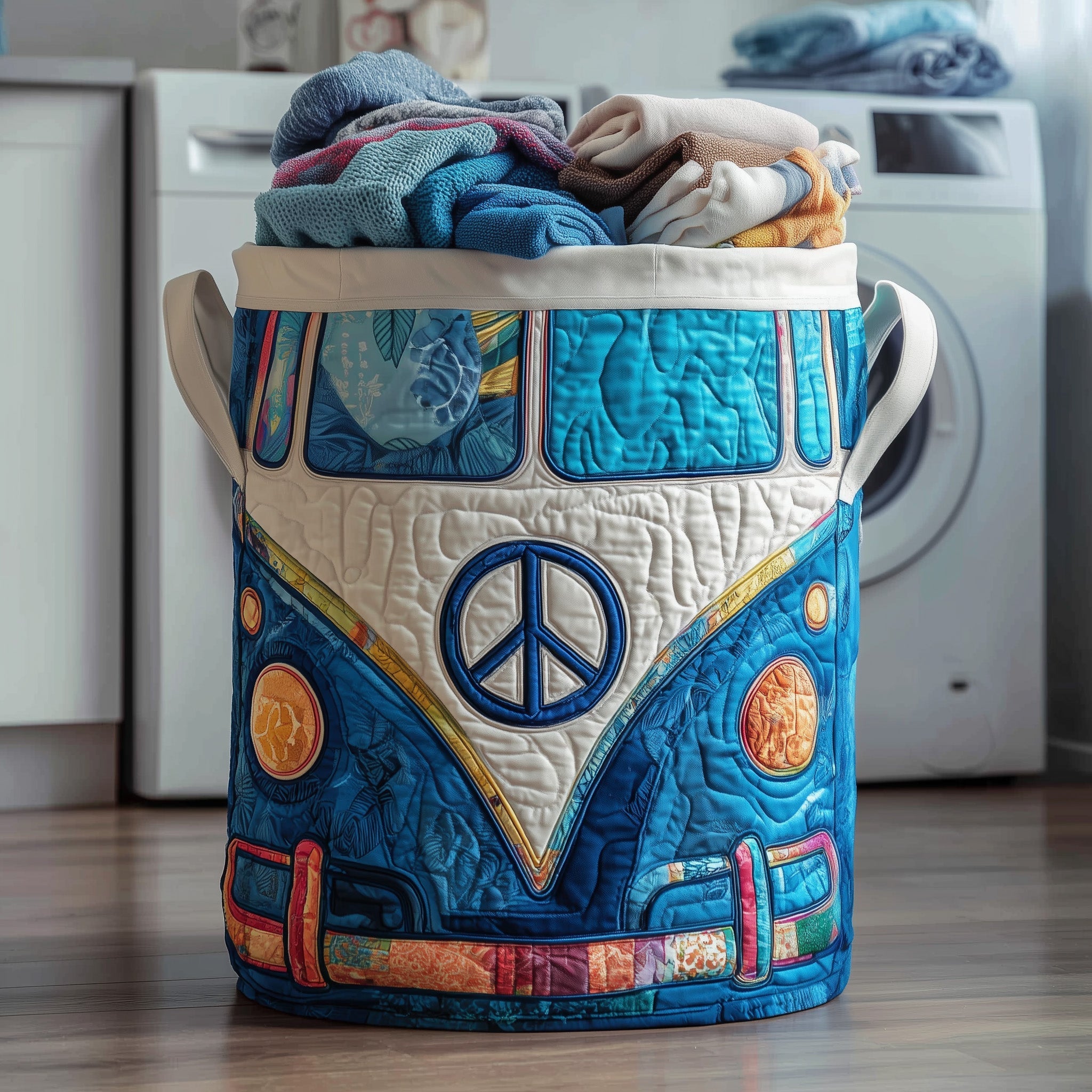 Hippie Van Quilted Laundry Basket GFTOTP12231